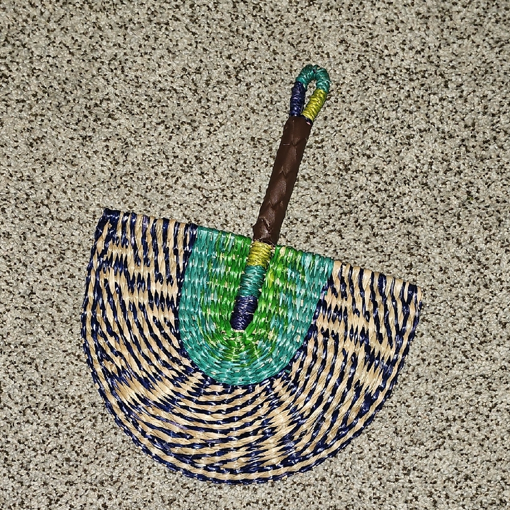 Colorful Woven Hand Fan Tribal African
